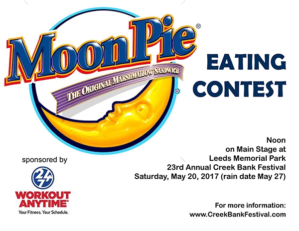 Moon Pie Contest at Leeds Creek Bank Festival 2017 sponsored by Workout Anytime Leeds Alabama