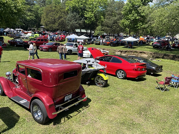 the 5th Annual Cruising the Creek Bank Car Show hosted by C & C Motor Company also drew record crowds with approximately 310 cars participating and $6400 was raised from this charity car show.  Christy McCombs of C & C Motor Compan